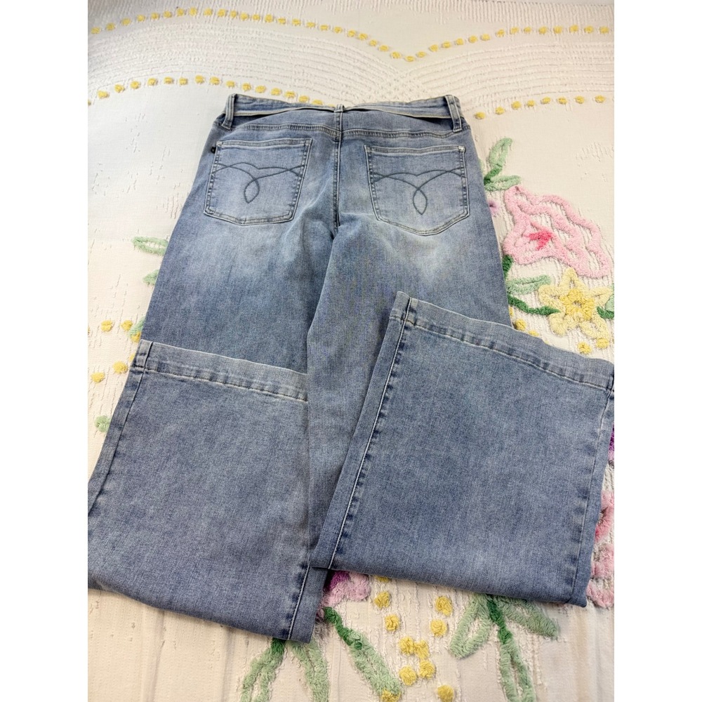 Judy Blue Retro Wide Leg Jeans Light Wash Button Fly High Rise 13/31 JB881104 LT - Picture 3 of 9